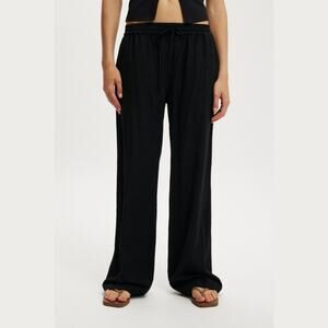 Cotton On Haven Wide Leg Pant Black Sz 6